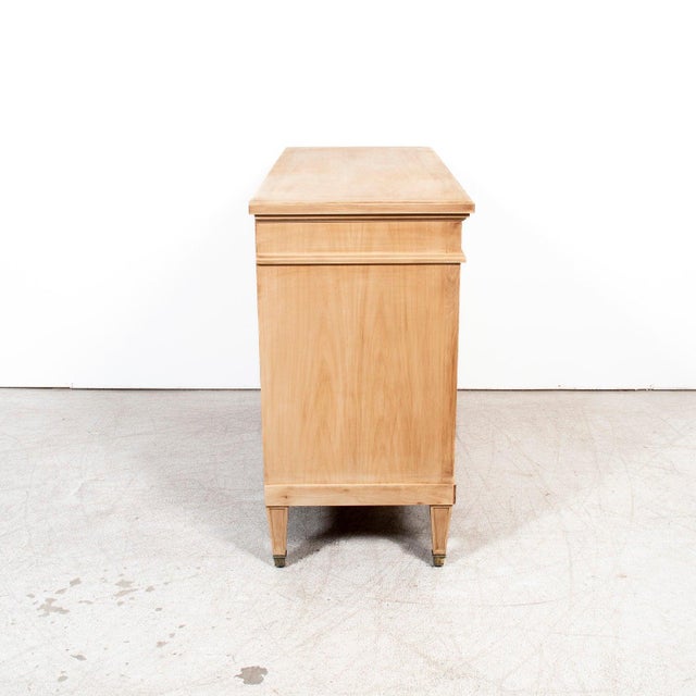 Antique French Louis XVI Style Bleached Cherrywood Enfilade Buffet For Sale - Image 15 of 18