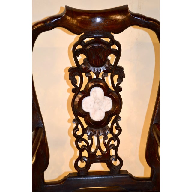 19th Century 19th C Pair of Asian Armchairs For Sale - Image 5 of 6