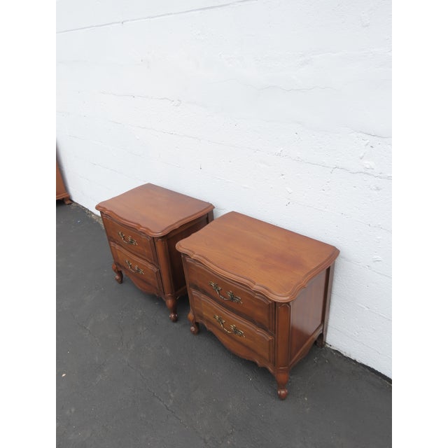 French Carved Large Nightstands Bedside End Tables a Pair 6437 For Sale In Miami - Image 6 of 14