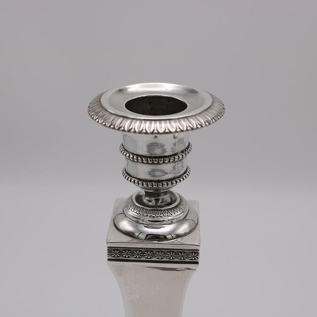 Pair of Empire Period Silver Candlesticks England circa 1820 For Sale - Image 18 of 18