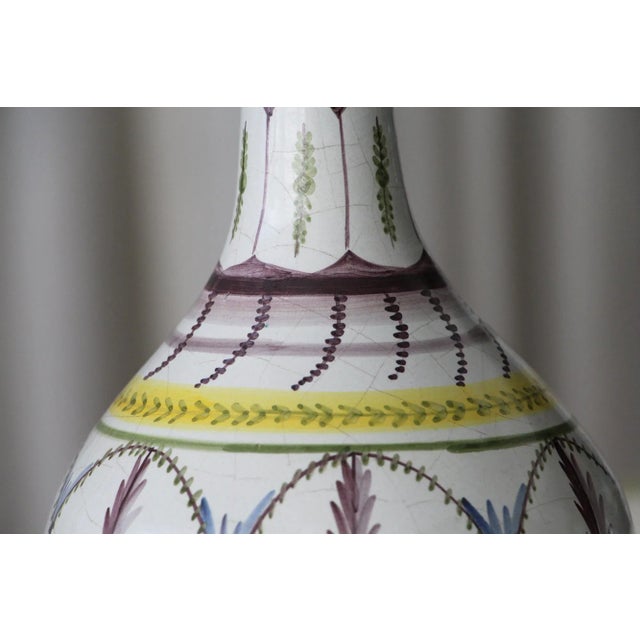 Antique White 18th Century Glazed Earthenware Bottle Vase, Queen Maria I of Portugal Reign For Sale - Image 8 of 13