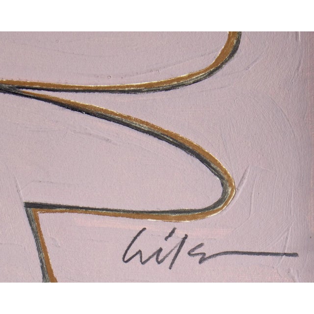 Postmodern 1980s Signed Abstract Mixed Media Painting by Harry Hilson For Sale - Image 3 of 7