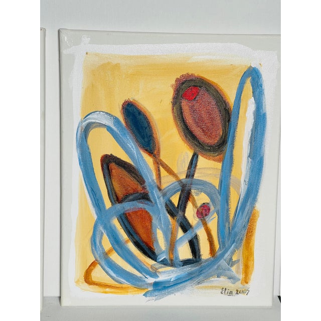 Abstract Contemporary Dyptich on Canvas by Elia For Sale - Image 4 of 6