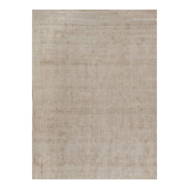 Rug & Kilim’s Modern Rug in Solid Beige - 11x15 For Sale