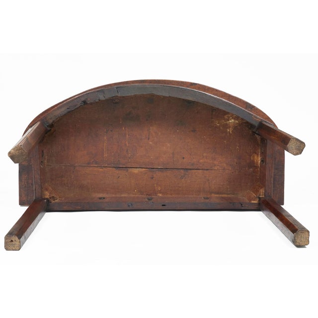 Brown Antique George II Oak D-End Table For Sale - Image 8 of 8