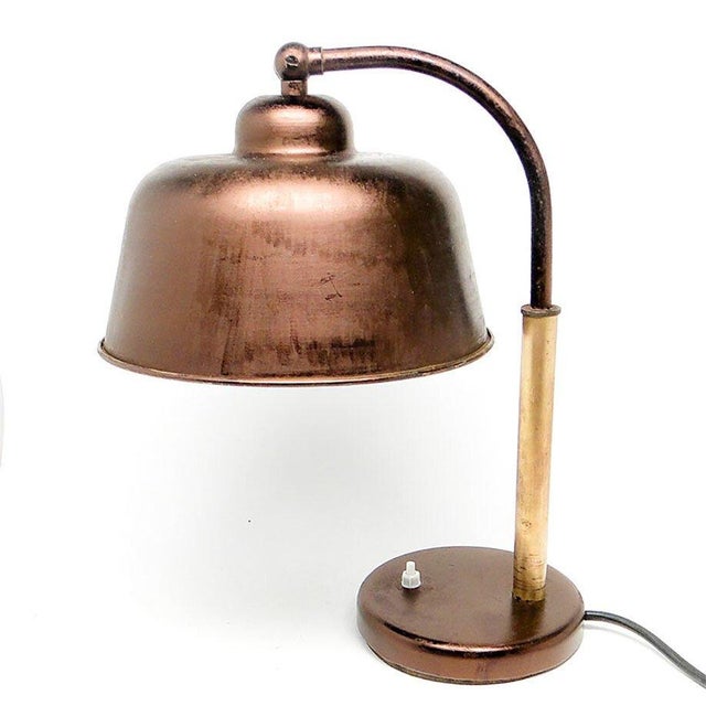 Brown Art Deco Table Lamp, Former Czechoslovakia, 1920s For Sale - Image 8 of 8