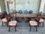 Beautiful mahogany double pedestal dining table with 10 elegant chippendale styles chairs in excellent condition