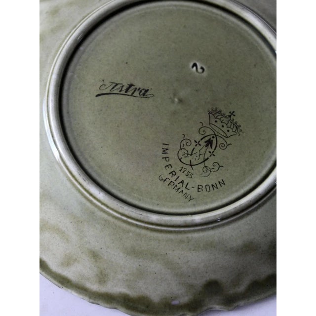 Antique Ludwig Wessel Imperial-Bonn Majolica Plate For Sale - Image 9 of 9