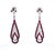 Art Deco 1990s Pair of Art Deco 18k White Gold Ruby Diamond Drop Earrings, 2" Length For Sale - Image 3 of 12