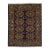 Green & Navy Blue Geometric Tribal Wool Area Rug, 5' X 6'7" For Sale