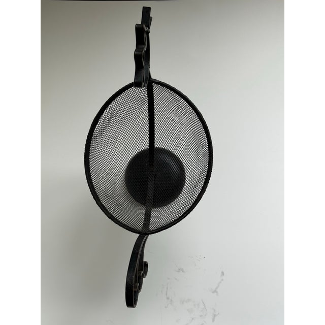 Vintage Weinberg Style Wrought Iron Wire Chicken Basket - Mid-Century Folk Art For Sale - Image 9 of 11