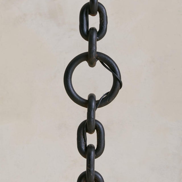 1950s 1950s French Brutalist Chain-Link Floor Lamp in Manner of Jean-Pierre Ryckaert For Sale - Image 5 of 8