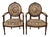 Louis XVI Style Beechwood Armchairs, Early 20th Century, Set of 2 For Sale
