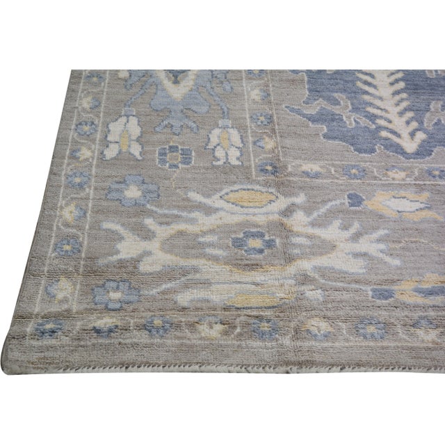 2020s Turkish Oushak Hand Knotted Wool Rug, 5'x6'10 For Sale - Image 5 of 5