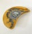 Ceramic Single Medaglioni Piero Fornasetti Gilt Porcelain Cresent Shaped Catchall Tray For Sale - Image 7 of 12