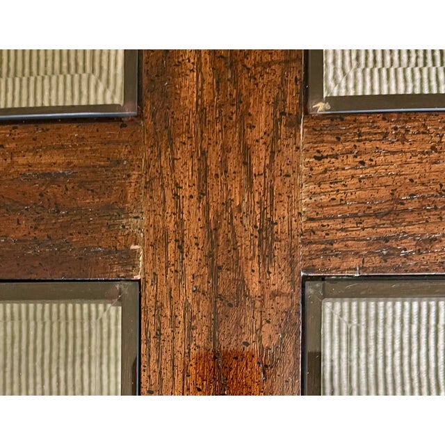 Auburn Ming Style Walnut & Glass Square Cocktail Table For Sale - Image 8 of 8