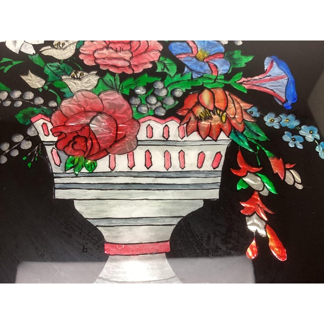 Late 19th Century American Folk Art Tinsel Painting Signed For Sale In New York - Image 6 of 7