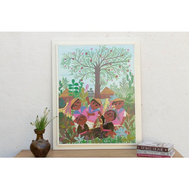 Original Manuel Lepe Mexican Native Art Painting For Sale - Image 12 of 12