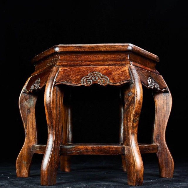 Add a touch of timeless Chinese elegance to your space with this exquisite vintage hexagonal stool or low table. Crafted...