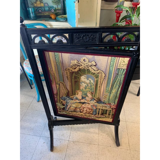 19th Century French Tapestry Fire Screen For Sale - Image 10 of 10