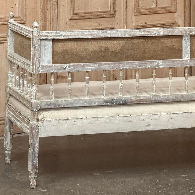 18th Century Swedish Gustavian Period Neoclassical Bench For Sale - Image 15 of 17