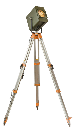Industrial Electric Patt 45 Theater Spotlight on Tripod Floor Lamp from Strand, 1960s