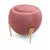 Vintage Pink Velvet Pouf, 1980s For Sale - Image 3 of 4