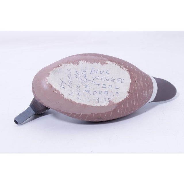 William Gable Blue Winged Drake Duck Decoy For Sale - Image 11 of 12