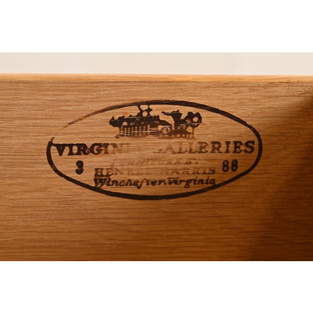 Brown Henkel Harris Georgian Solid Cherry Wood Five-Drawer Dresser or Chest of Drawers For Sale - Image 8 of 12