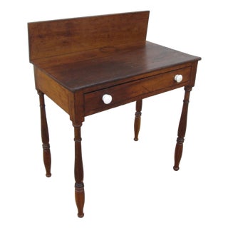 1875 American Single Drawer Wash Stand Writing Desk Work Table For Sale