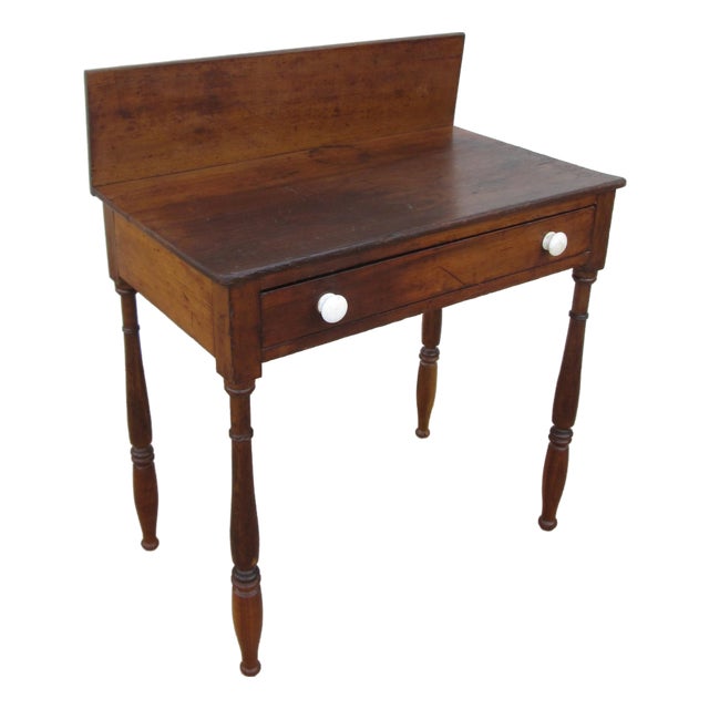 1875 American Single Drawer Wash Stand Writing Desk Work Table For Sale