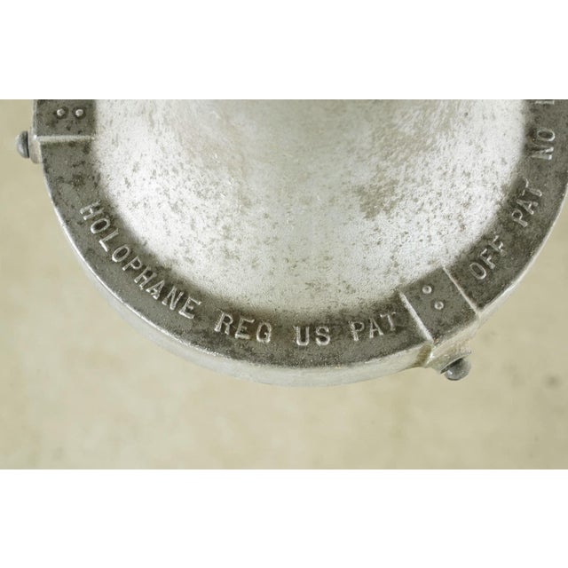 Metal Mid 20th Century Industrial Original Holophane Pendant Light - Restored For Sale - Image 7 of 9