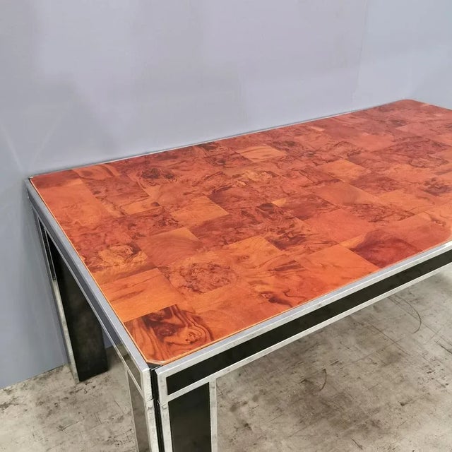 Mid-Century Modern Vintage Walnut Rectangular Table, 1970s For Sale - Image 3 of 9