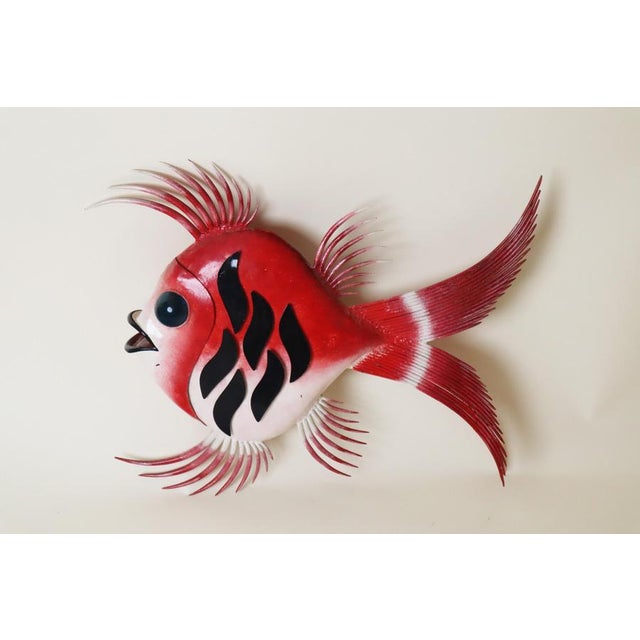 1950s Mid-Century Red Fish with Aquamarine Eye Wall Light, 1950s For Sale - Image 5 of 14