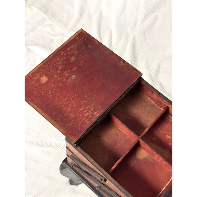 Brown Victorian Accordion Sewing Box For Sale - Image 8 of 15