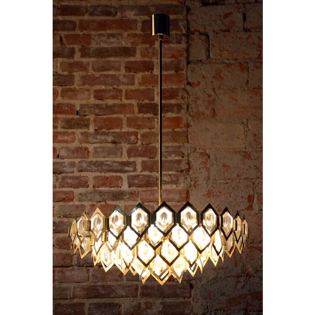 Mid-Century Czech Chandelier attributed to J. Bejvl for Kamenický Šenov, 1960s For Sale - Image 10 of 12