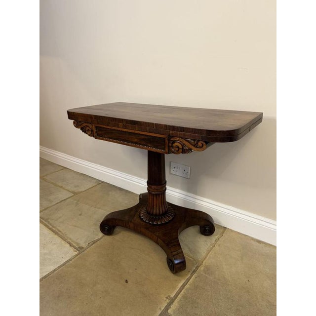 Antique Regency Rosewood Tea Table, 1830s For Sale - Image 6 of 14