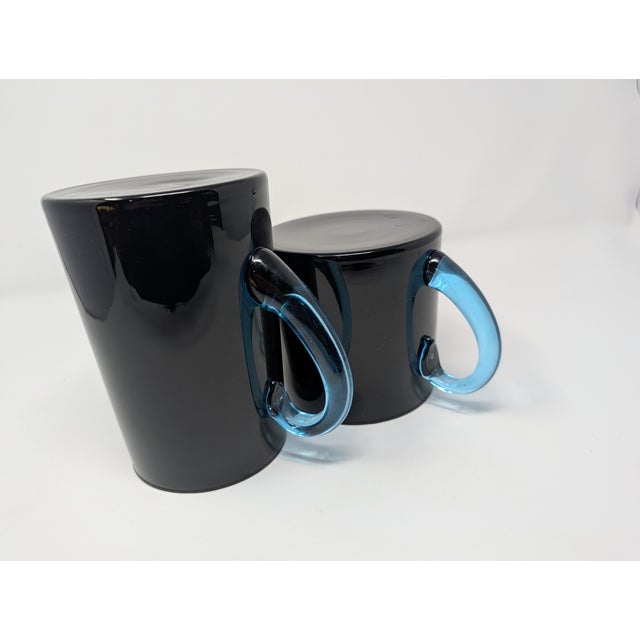 Black 1990s Soichiro Sasakura for Sasaki Japanese Postmodern 'San Marino' Art Glass Pitchers Set of Two For Sale - Image 8 of 10