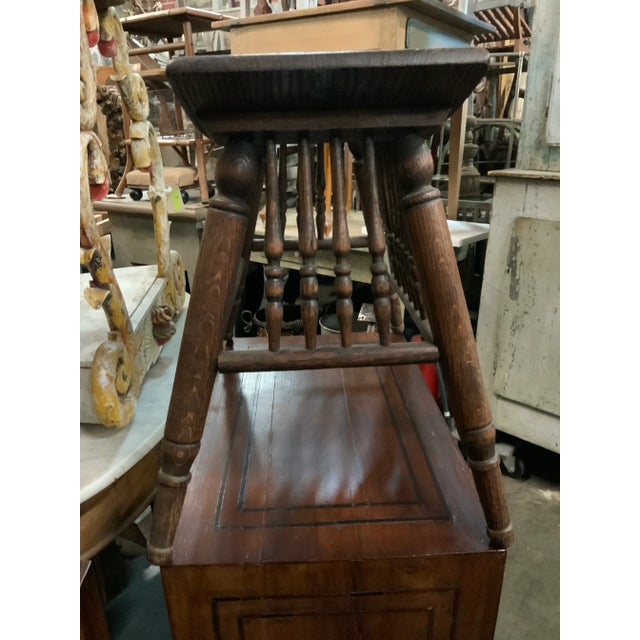 Coffee Early 19th Century Petite Carved Wood Saddle Stool For Sale - Image 8 of 8