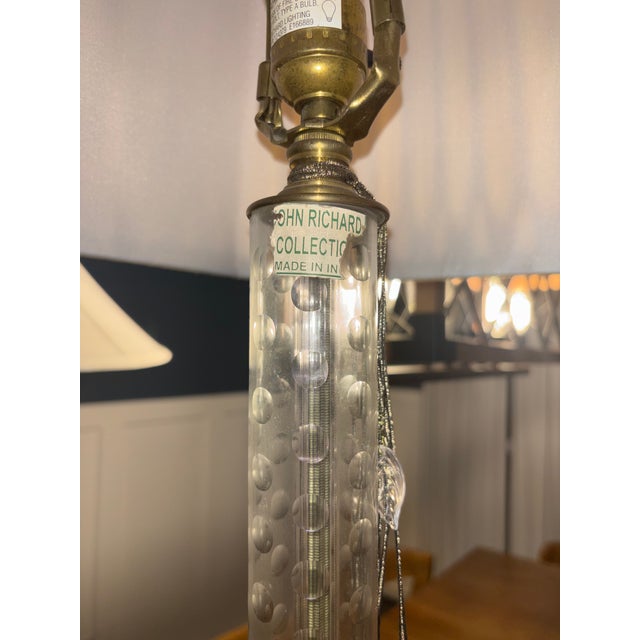 Brass 1980s John Richard’s Collection Neoclassical Brass and Crystal Corinthian Column Floor Lamp - a Pair For Sale - Image 8 of 15