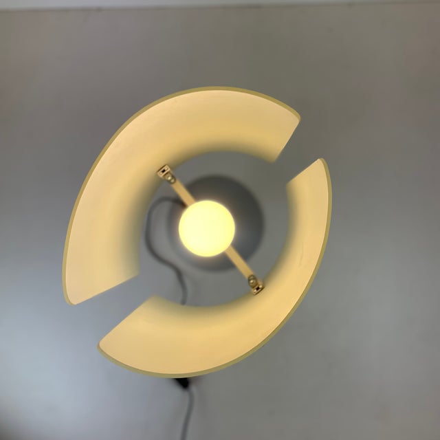 Metal Italian Opaline Table Lamp, 1990s For Sale - Image 7 of 18