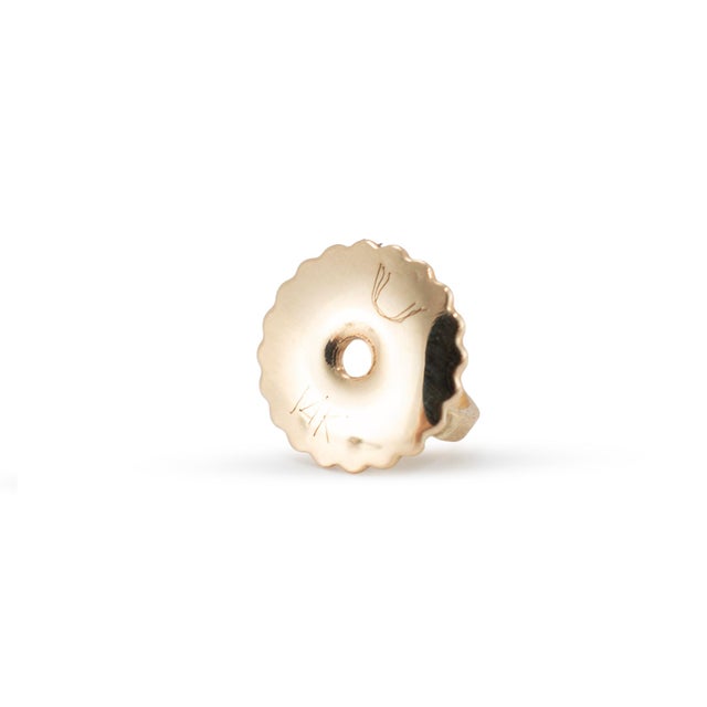 Gold Unisex 14k Yellow Gold 0.90ctw Round Brilliant Diamond Screw Back Stud Earrings, Pair For Sale - Image 8 of 9