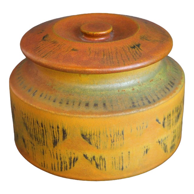 Mid-Century Italian Ceramic Bowl with Lid by Alessio Tasca, 1960s For Sale