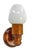 French Beech & Opaline Glass Wall Lights, 1970s, Set of 2 For Sale - Image 4 of 8