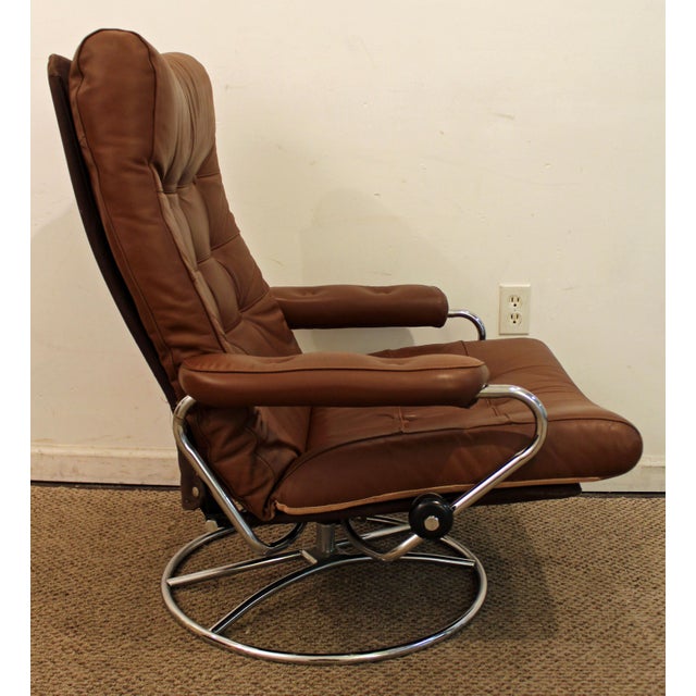 MidCentury Danish Modern Ekornes Stressless Recliner Lounge Chair
