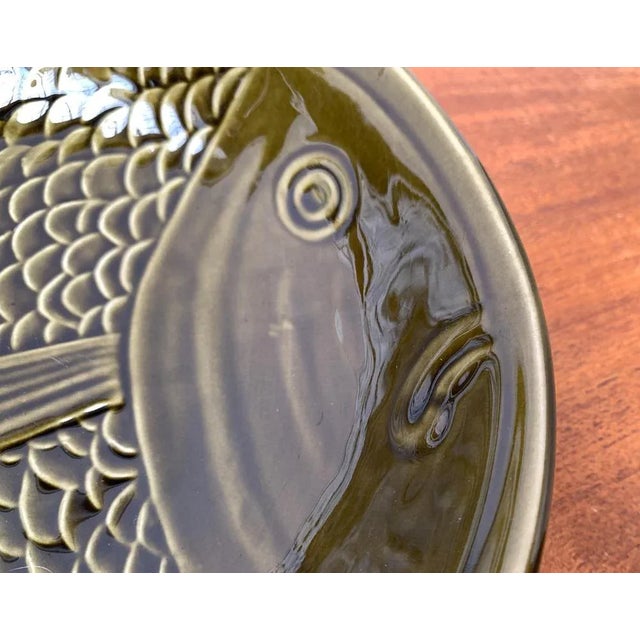 Ceramic Vintage Ceramic Bowl with Fish Design from Secla, 1970s For Sale - Image 7 of 13
