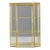 XLarge Vintage Glass and Brass Curio Display Cabinet For Sale