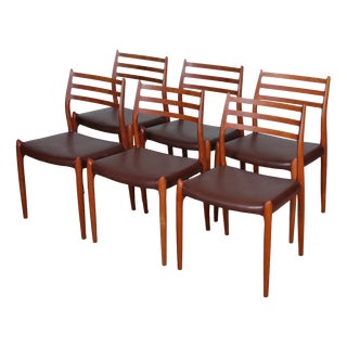 Teak Model 78 Chairs from Niels Otto Moller, 1960, Set of 6 For Sale