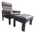 Set of Vintage Amigo Lounge Chair and Ottoman in Leather from Ekornes, 1970s For Sale