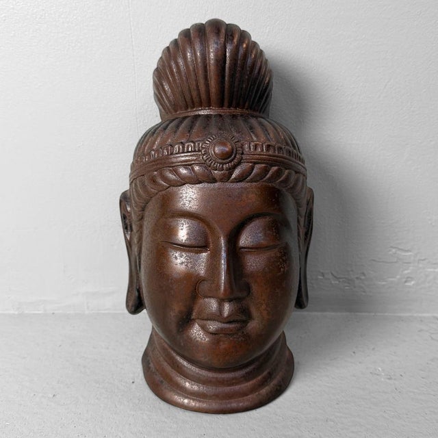 Japanese Buddhist Cast Iron Wall Sculpture, 1960s For Sale - Image 4 of 13